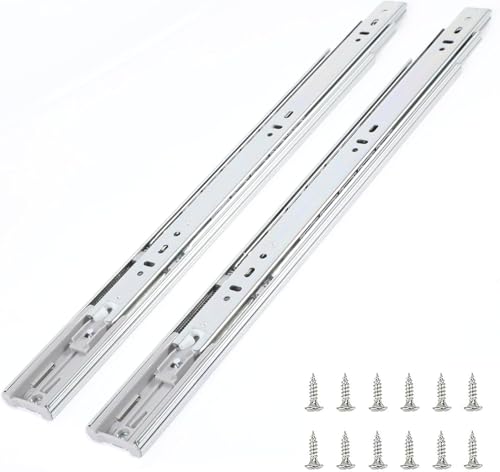 VAPSINT 10 Pairs 20 Inch Soft Close Drawer Slides Ball Bearing Full Extension Side Mount Drawer Rails, Kitchen Cabinet Rail 100lb Capacity