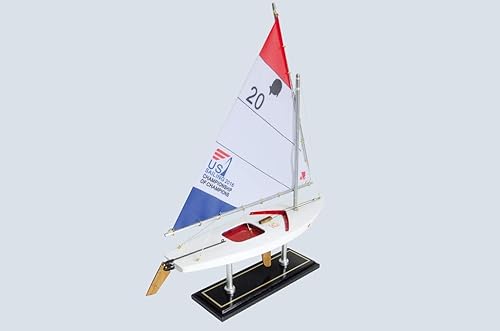 Miniatura 8 de LK Decoración de velero modelo Mojito Sunfish de madera 16"-11