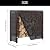 WAGHAVEN 4ft Firewood Rack Cover for Outside, 420d Oxford Fabric Water-proof Wood Pile, Heavy-duty Outdoor Firewood with, Weatherproof Fire-wood Covers 4 Feet Black