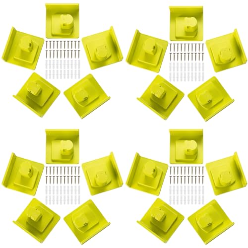 MLYNZXJSY 20 Pack Tool Holder Compatible with Ryobi 18V Power Tool Wall Mount Portable Holder Mount Hanger Organizer with Screws Easy Installation for Workshop Garage