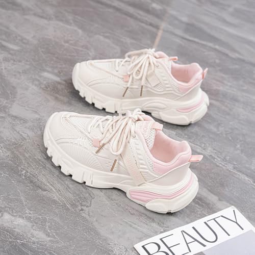 NCNDB Women's Platform Sport Sneaker Trainers Lace Up Fashion Increased Bottom Shoes2