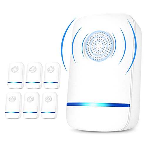 Konigeva 6 Pack Ultrasonic Pest Repeller, Repeller Indoor Plug In Control For Home, Office, Warehouse, Hotel, Repellent Insect, Roach, Mice, Spider, Ant, Bug, Rats, Cockroach, Mosquito, White #TOP7