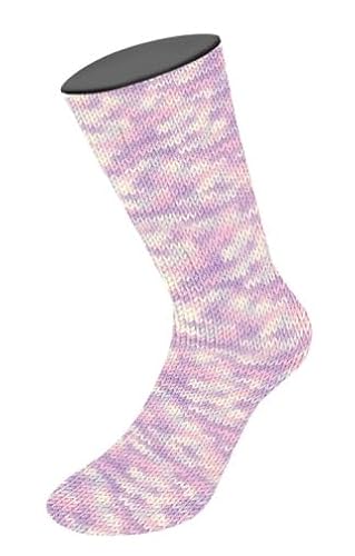 MEILENWEIT 8-fach 150g Print 9981 - Creme/Rosa/Zartgrau/Flieder