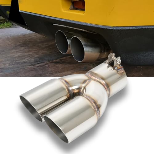 HDQQ Dual Exhaust Tips 3" inlet 3" outlet Bolt On Universal for Truck,Car by HDQQ - Used condition - US$31.32