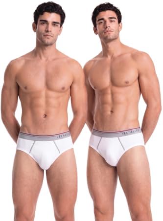 Van Heusen Men’s Cotton Briefs Pack of 2| 100% Cotton | Anti-Bacterial | Stay fresh | Sweat Absorbant | Moisture-Wicking | Long Lasting Colors | Breathable Combed Cotton for extra comfort | Soft Waistband | Soft Touch | Style 10003