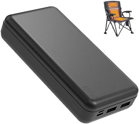 Paquete de baterías de 20000 mAh 5V2A para silla de camping eléctrica con calefacción, manta térmica, almohadilla de asiento de caza con