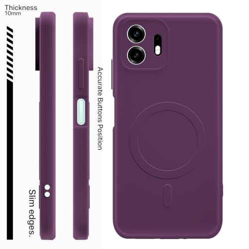 Image of Outlouders Back Cover for OnePlus N6 5G | Soft Matte Silicone | Slim Fit | Magnetic-Safe Logo Design (Magnetic-Safe Not Compatible) | Shockproof | Camera Protection Bumper Case (Purple)