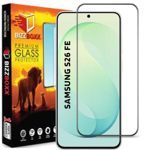 Image of Edge to Edge Tempered Glass For Galaxy S26 FE Screen Protector Guard - HD Clarity, Anti-Fingerprint Screen Guard (Galaxy S26 FE - 6.7 Inch) With Installation Kit - Pack of 1