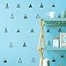 Adesivi da parete rimovibili da montagna in vinile triangoli adesivi da parete per bambini, decorazione per camera da letto, qualità superiore e creativa e professionale