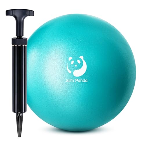 Image of Slim Panda Pilates Ball, 9 Inch Small Exercise Ball, Anti Burst Mini Yoga Ball for Stability, Workout, Barre, Core Strength, Physical Therapy, Balance, Stretching