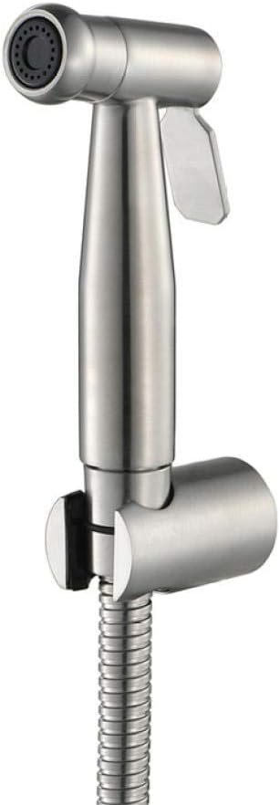 Stainless Steel Muslim Shower Spray with HoseHolder -Spray Gun Set Bathroom Toilet Flusher Stainless Steel Faucet Wall Mounted