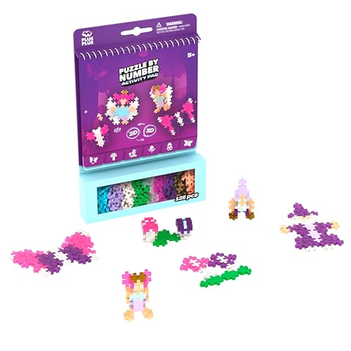 Plus-Plus - Bloc d’activité Forêt Enchantée 125 pièces – Puzzle par Numéro 125 pièces – Jeu créatif Enfant dès 5 Ans – Activité ludique 2D/3D – Cadeau éducatif Imagination