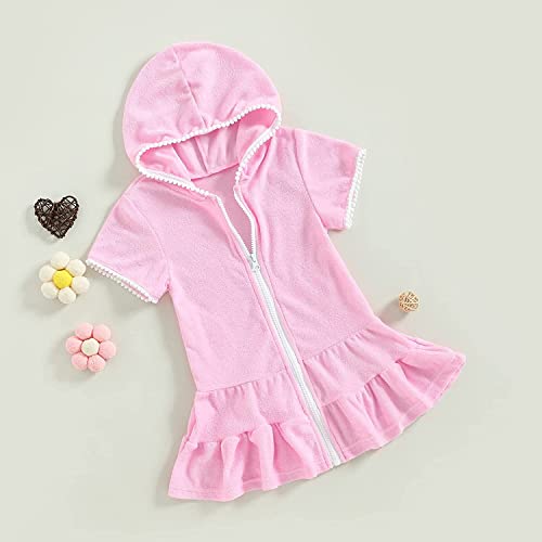 Twopumpkin Saída de praia infantil para bebês meninas, roupa de banho, toalha de banho para recém-na
