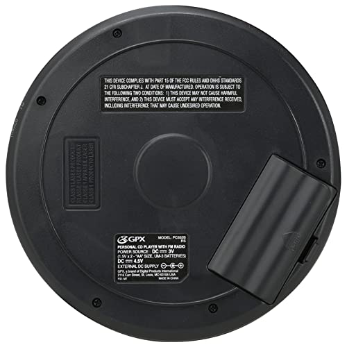Gpx Pc332B Portable Cd Player With Anti-Skip Protection, Fm Radio And Stereo Earbuds - Black #TOP1