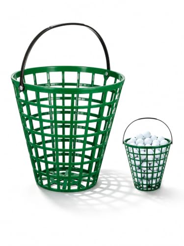 VANZACK Plastic Golf Ball Basket 100 Balls, Golf Ball Bucket with Handle