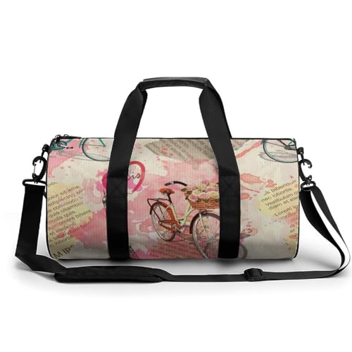 Sac de sport gym rétro vintage et duffel bag de voyage camping randonnée 45cm