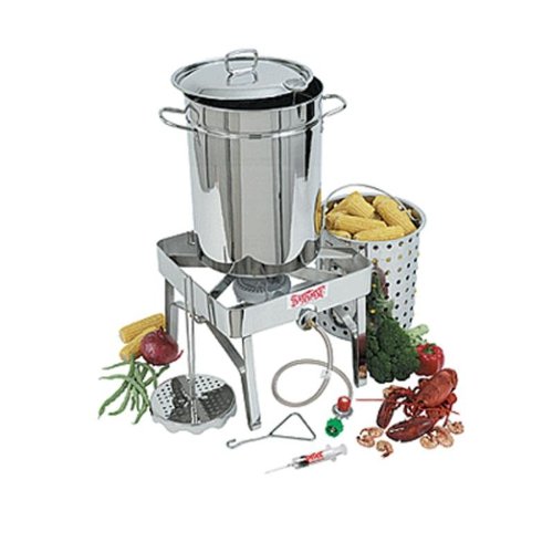 Bayou Classic 1195 StainlessSteel 32Quart TurkeyFryer Kit with