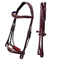 FSS German Posh Regency Purple Bridle – Redini Dressage Imbottite, Pelle, Per Cavalli Grandi