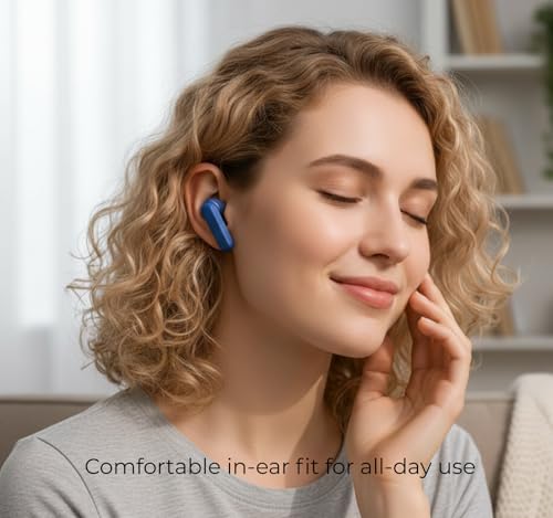 Image of Original Buds 2r for Oneplus Nord Wireless Equipped Mic 12.4mm Drivers Noise Reduction Long Battery 38Hr, Clear and Crisp Voice, Lightweight in-Ear Type C Charging (Blue)