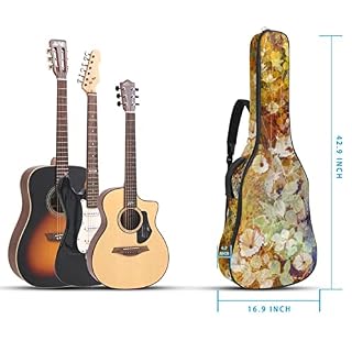 Housse étanche pour guitare acoustique avec double bandoulière et poche Motif éléphant africain Rouge, Multicolore 09… - Les Beatles, Paul McCartney, John Lennon, RIngo Starr, George Harrison Housse étanche pour guitare acoustique avec double bandoulière et poche Motif éléphant africain Rouge, Multicolore 09… – Image 5