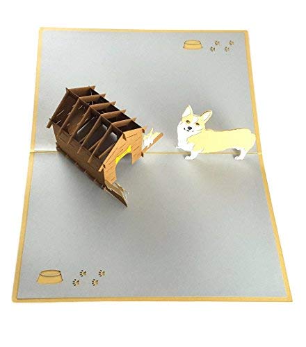 Igifts And Cards Mama Corgis N Puppies 3D Pop Up Greeting Card - Cute, Canine, Pet, Dog, Doggies, Half-Fold, Happy Birthday, Just Because, Thinking Of You, Baby Shower, Retirement, Friendship, Fun #TOP2