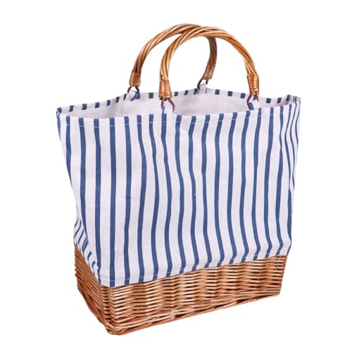 Cabas en coton lin bleu OUNONA léger pour en finir avec les sacs lourds