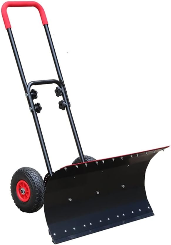 Snow Plow Snow Dump Snow Shovel with Wheels, Shovel Wheeled Snow Pusher