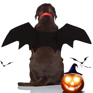 LIBRNTY Alas de Perro, Disfraz de Perro de murciélago de Halloween,Disfraz Perro alas Murcielago,Disfraces de Halloween para Mascotas para Perros medianos Grandes decoración de Cosplay