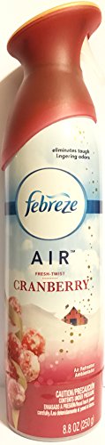 Image of Febreze Air - Air Freshener Spray - Limited Edition - Winter Collection 2017 - Fresh-Twist Cranberry - Net Wt. 8.8 OZ (250 g) Per Bottle - One (1) Bottle