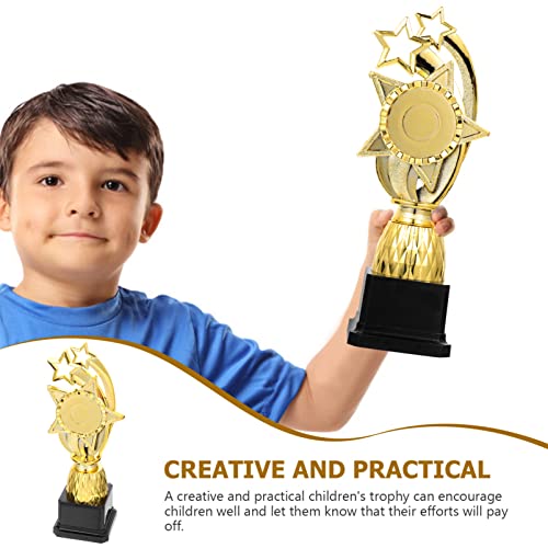 Gatuida Troféu, troféus de estrela dourada de plástico para lembrancinhas de festa, sacolas de brind