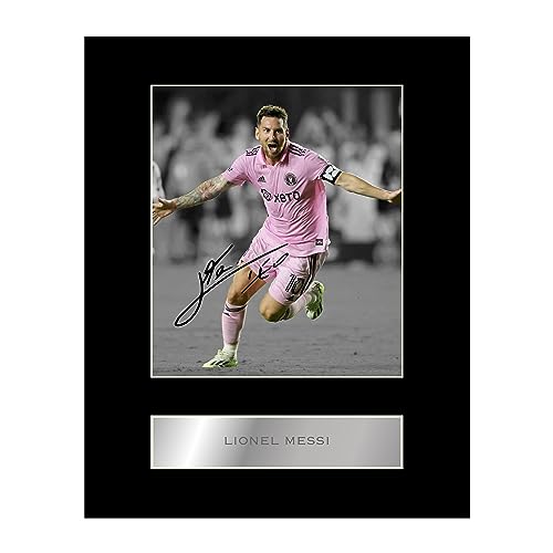 Lionel Messi IM Pre Printed Signature Signed Mounted Photo Display