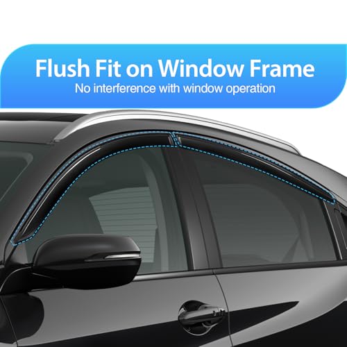 Image of Nilight Tape-On Rain Guards for GMC Acadia 2007-2016, 4PCS