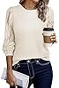 BLENCOT Crochet Tops Women Casual Lace Long Sleeve... #5