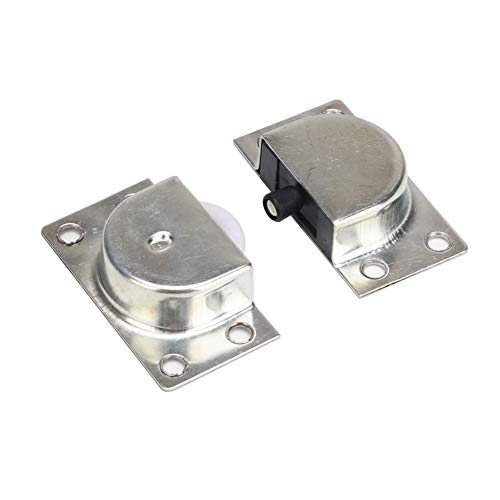 Juego de 2 ruedas para puerta corredera para muebles (4 piezas), rueda de rodillo resistente, kit de panel de guías de puerta, rodillos de acero inoxidable, ruedas deslizantes