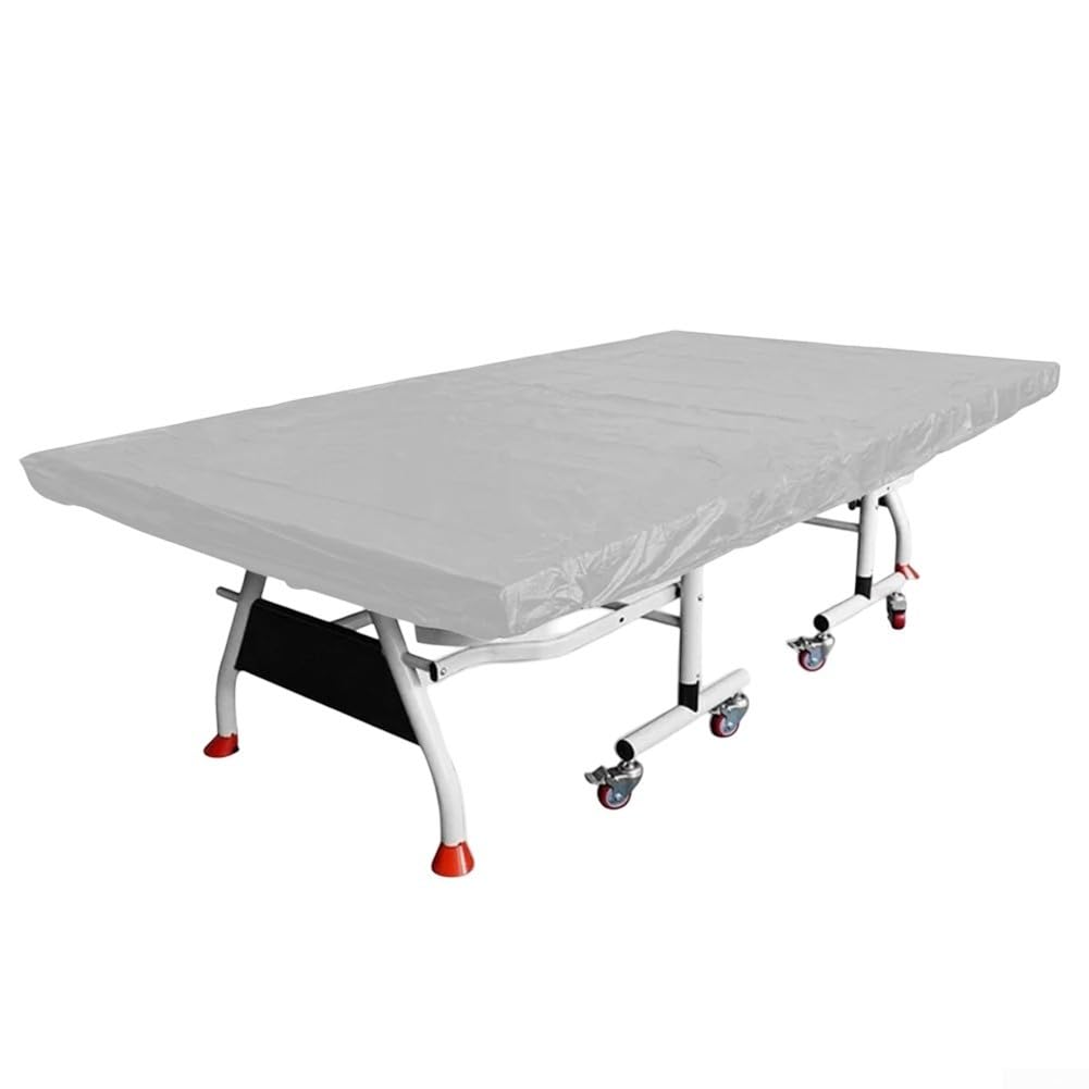 Copertura protettiva per tavolo da ping pong in tessuto Oxford, antipolvere, impermeabile, per tavolo da ping pong, per interni ed esterni, argento, 280 x 150 cm
