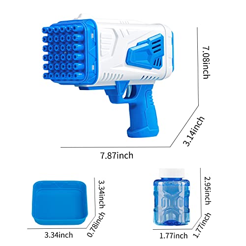 Bazooka Bubble Gun Machine With Light For Summer|Rocket Boom Bubble Blower|Big Rocket Launcher Bubble Maker|Toddler Outdoor Toys For Kids Ages 4-8,Gifts For 3 5 6 7 Year Old Boys & Girls Adults (Blue) #TOP7
