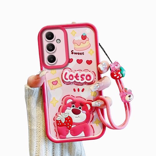 NICEHOLI Samsung Galaxy A35 5G �p �P�[�X ���� ���̐l�` �A�j�� �C�`�S�N�} ���� �X�}�z�P�[�X �N���~ �����X�g���b�v�t�� ���킢�� �V���R���� �\�t�g�V�F�� �p�`���h�b�O �X�}�z�ی�P�[�X �����h�~ �����ی� ���h�~�iS