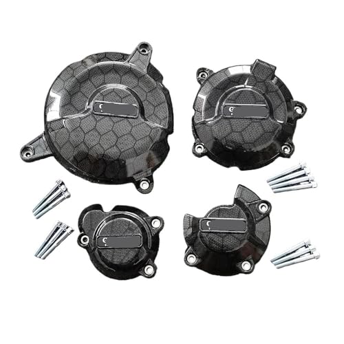 Cubiertas de motor con textura de fibra de carbono anticaída para GSX-S1000
