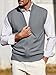 Runcati Mens Full Zip Sweater Vest Knitted Stand Collar Cardigan Golf Vest Casual Slim Fit Sleeveless Sweaters Grey