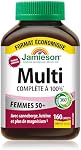 Jamieson Multivitamine 100 % Complète Pour Femmes 50+ Taille Économie, 160 Comprimés. Avec Canneberge, Lutéine et Plus de Magnésium. Soutient l'Immunité, l'Énergie, la Santé Globale, le Soutien Oculaire, la Santé Osseuse, Un Par Jour