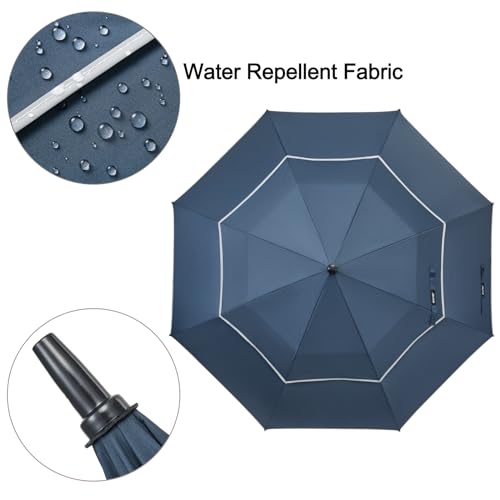 Image of G4Free 47 /54 /62 /68 Inch Automatic Open Golf Umbrella Oversize Extra Large Double Canopy Vented Windproof Waterproof Stick Umbrellas