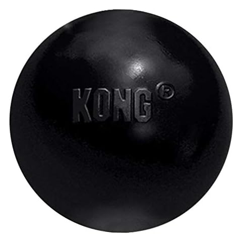Juguete KONG Extreme Ball de caucho negro para perros medianos/grandes Cover