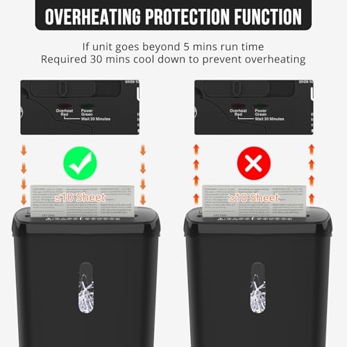 suntiko 10-Sheet Strip Cut Paper Shredder SD108P-8 の商品画像 5
