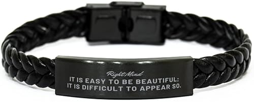 Right Think of Beauty Bracelet for Women Daughter Friends Mindset of Beauty Beauty Quotes Rise Beauty Self Esteem Confidence in Your Beauty