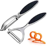 Pelapatate Professionale con Lama Laterale in Acciaio Inossidabile, Ideale per Pelare Patate, Carote e Verdure Varie e Frutta, Adatto per campeggi in Famiglia, Picnic e Viaggi