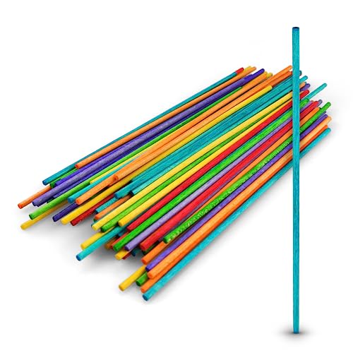 Netuno 100 x Bastelstäbchen 15 cm aus Holz zum Basteln Dekorieren Handwerk...