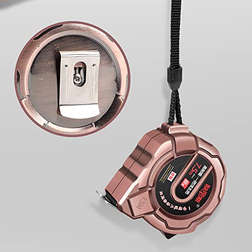 Jiumu High-End Thick Wear-Resistant Steel Coil Thick Portable Multifunctional Tape Measure Waterproof Industrial Grade High Precision Measuring ,Matte 5M,Rose Gold #TOP7
