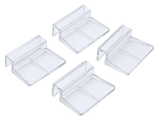 XMHF Aquarium Fish Tank Glass Cover Clip Support Holder, 6mm, 4-Pack