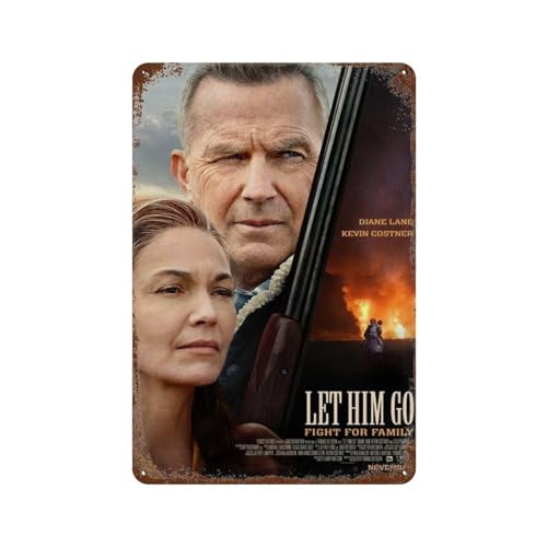 CXEEUDFFN Póster de película Let Him Go para decoración de pared, póster de metal moderno, decoración de bar, 30 x 20 cm