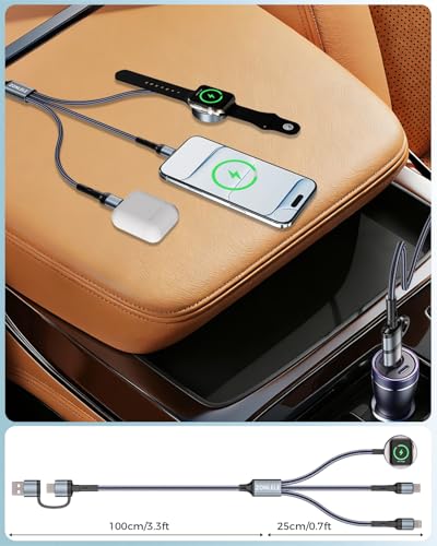 Image of Travel Essentials for Apple Watch Charger,Multi Charging Cable for iPhone
